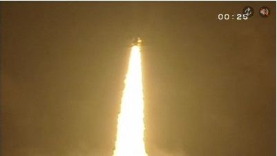 L’ATV Johannes Kepler, vaisseau ravitailleur européen, en route vers la Station spatiale internationale