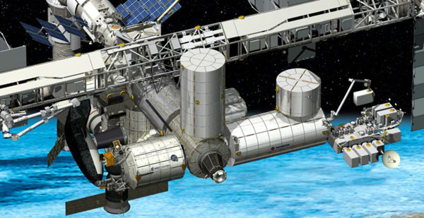 Columbus au Centre spatial Kennedy pour transfert vers l'ISS