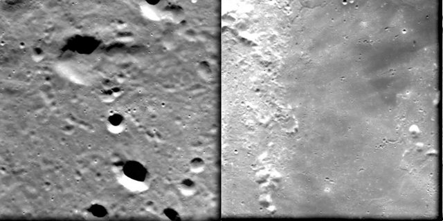 Paysages lunaires de montagnes et de mers