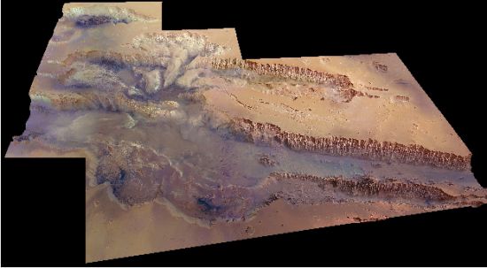 Le plus grand canyon du Système solaire est sur Mars