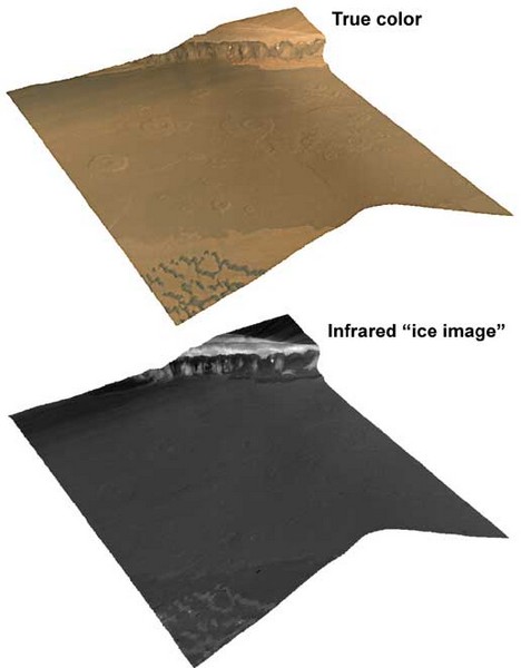 MRO: Chasma Boreale montre les variations climatiques martiennes