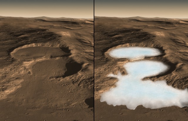 Des glaciers enterrés sur Mars