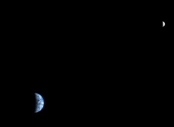 La Terre et la Lune observées depuis Mars !