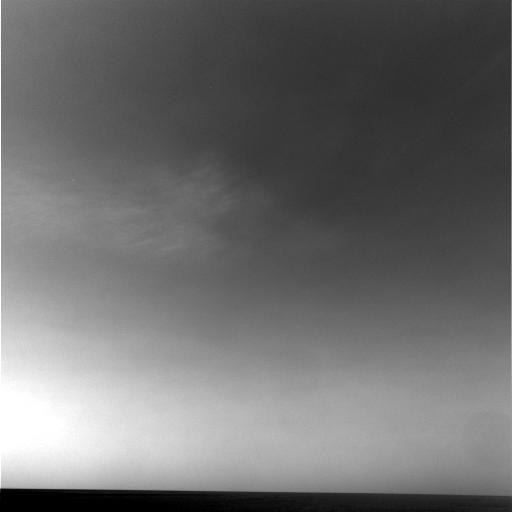 Passage de nuages dans le ciel martien