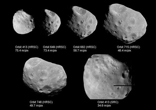 Gros Plan de Phobos par Mars Express