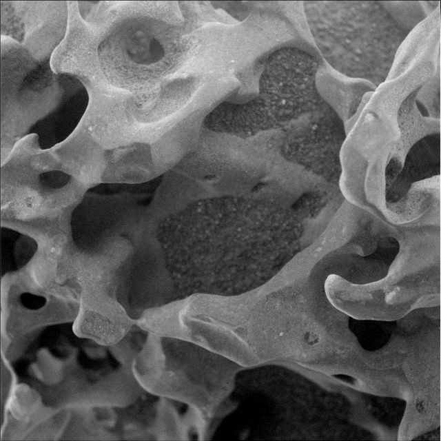 Une vue microscopique d’un rocher martien
