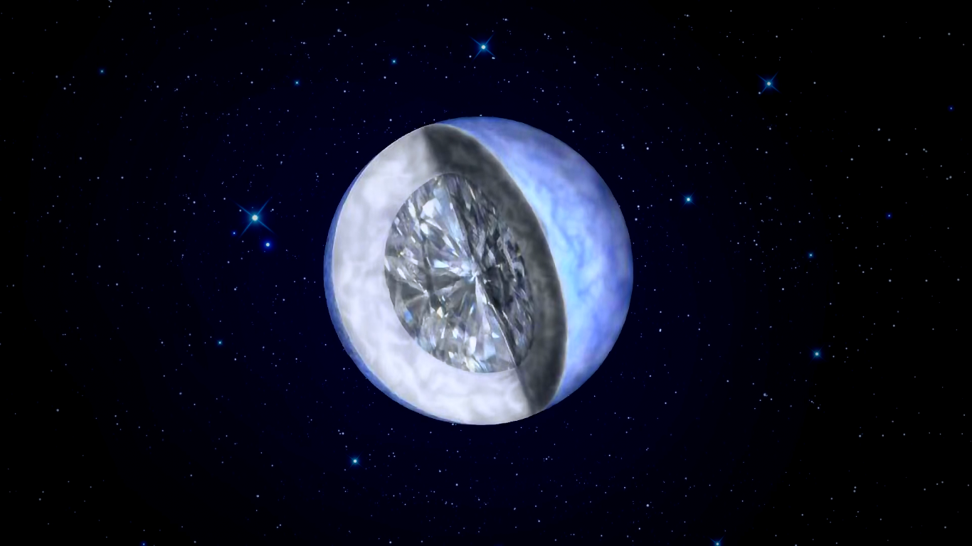 Une étoile proche se cristallise en un immense diamant