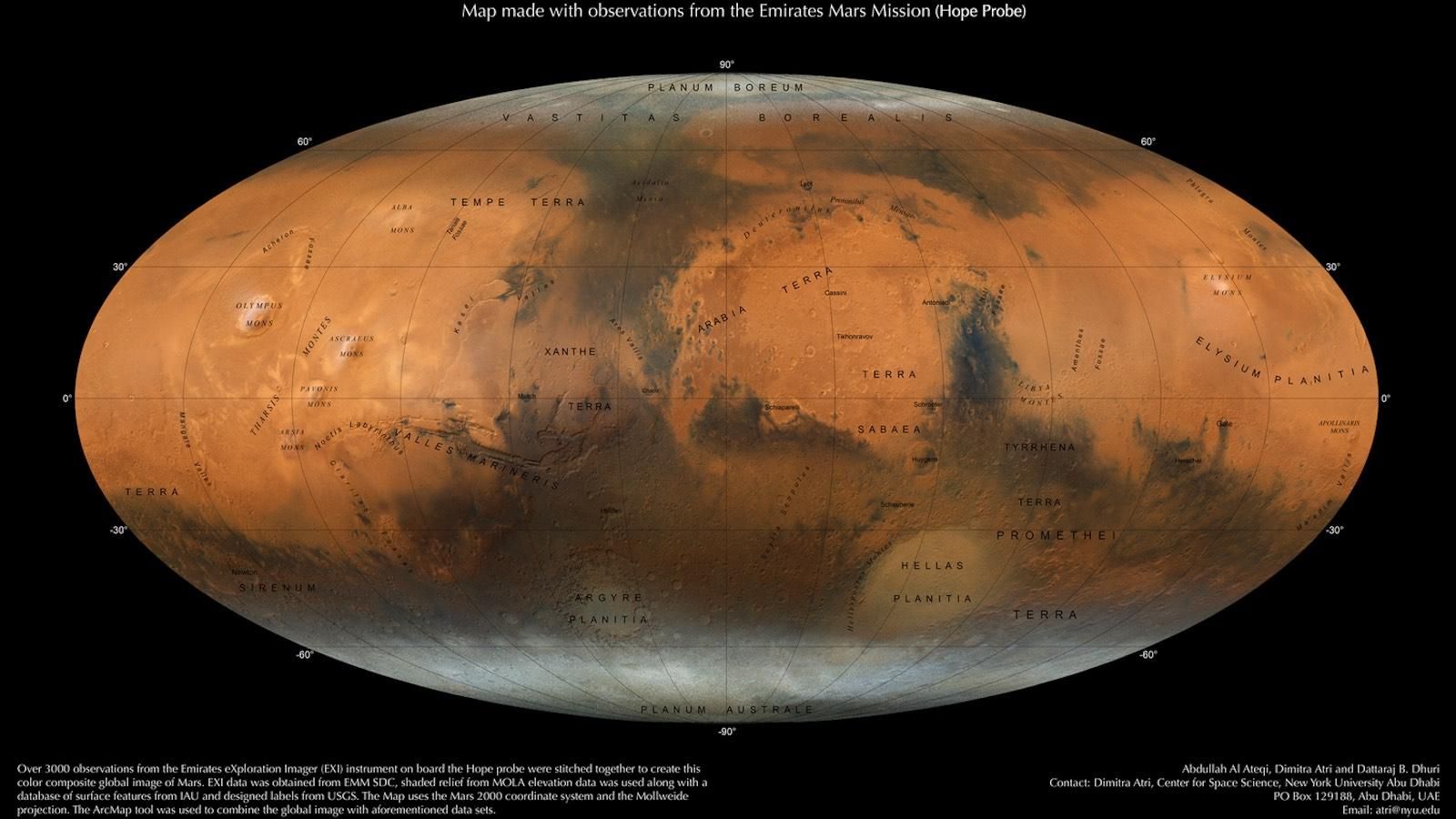 Mars: de grandes quantités de poussière déplacées en peu de temps