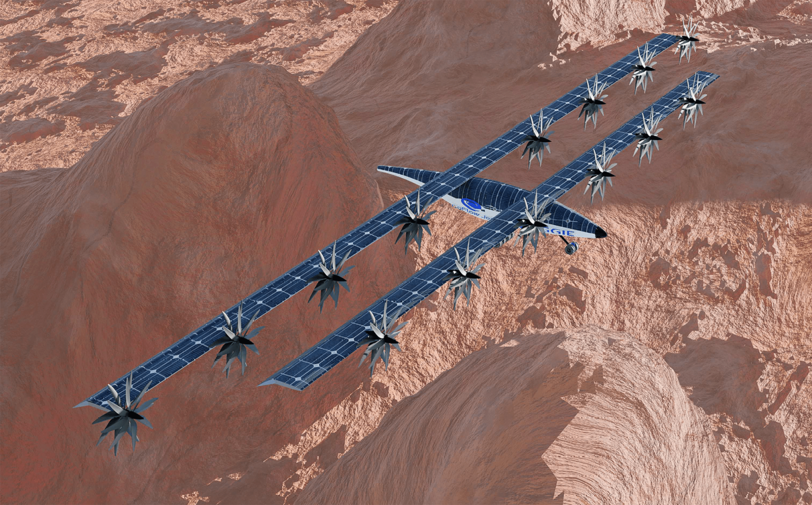 MAGGIE: ein Flugzeug im Himmel des Planeten Mars
