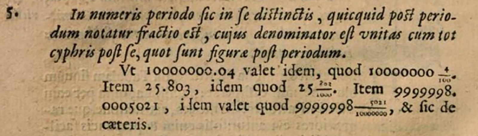 Descoberta histórica: o ponto decimal aparece neste escrito do século XV