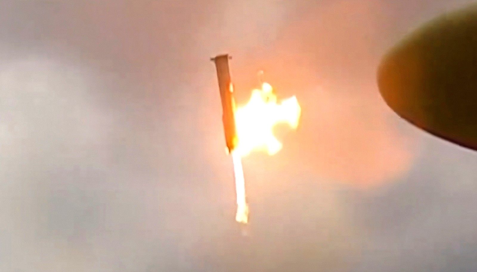 SpaceX unveils this video, ground view, of Starship booster splashdown