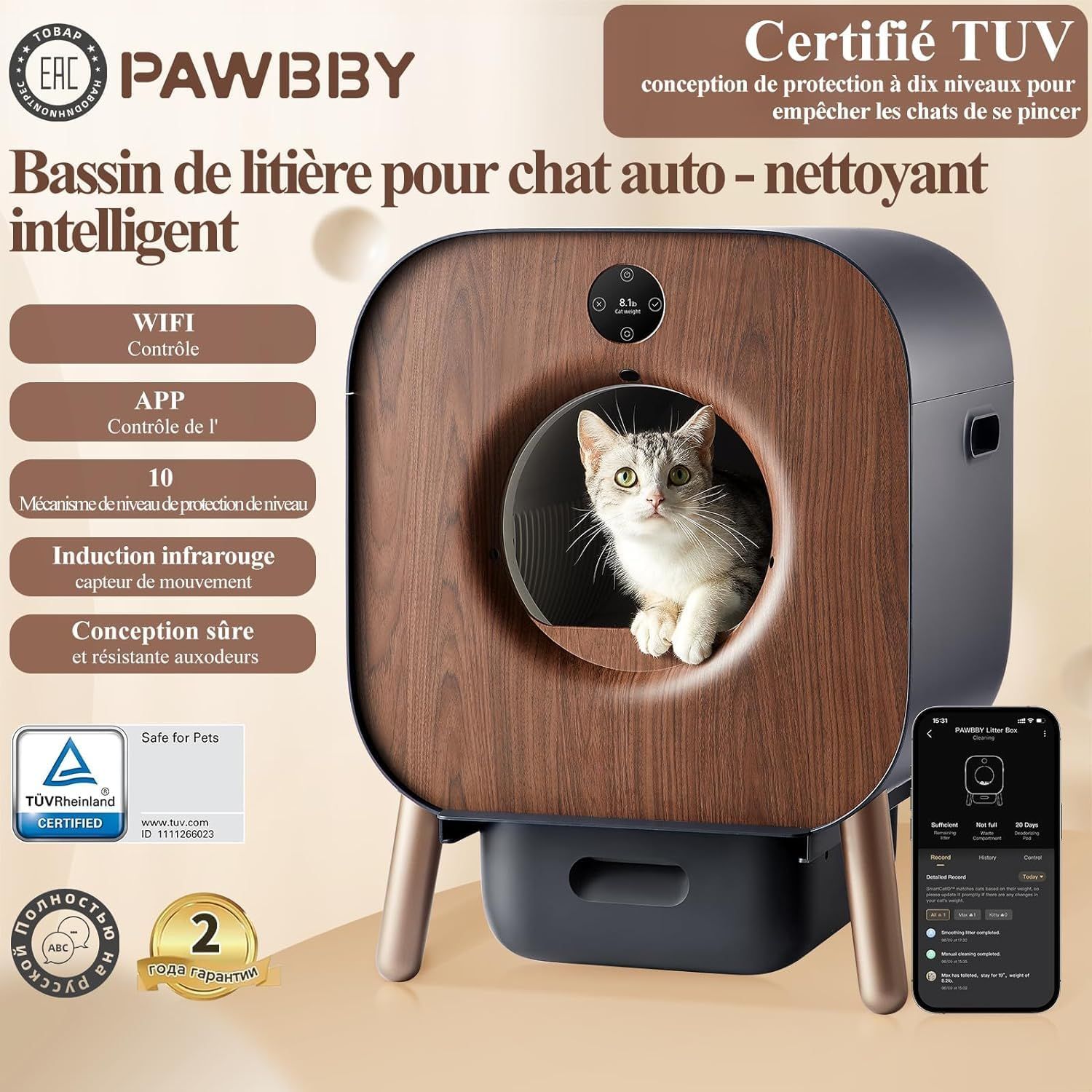 Amazon Prime Day: -20% sur l'efficace litière autonettoyante pour chat PAWBBY P1 Ultra