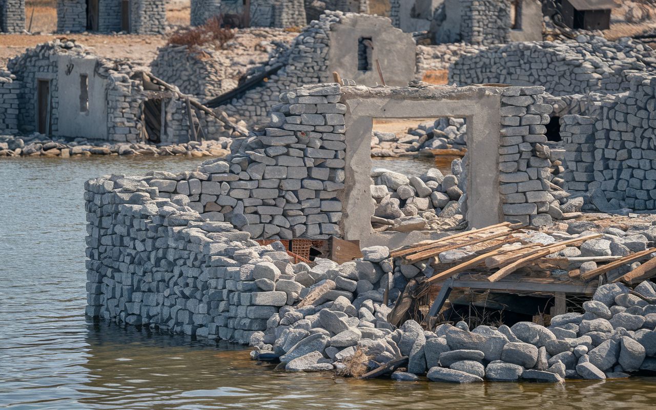 Au bout de 45 ans, ce village submergé refait surface en Grèce