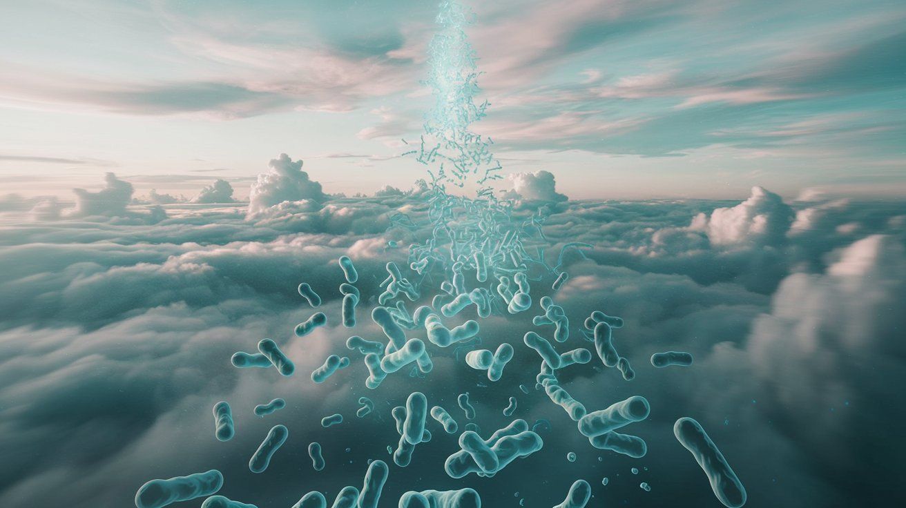 These microbes travel across continents, thousands of feet above our heads