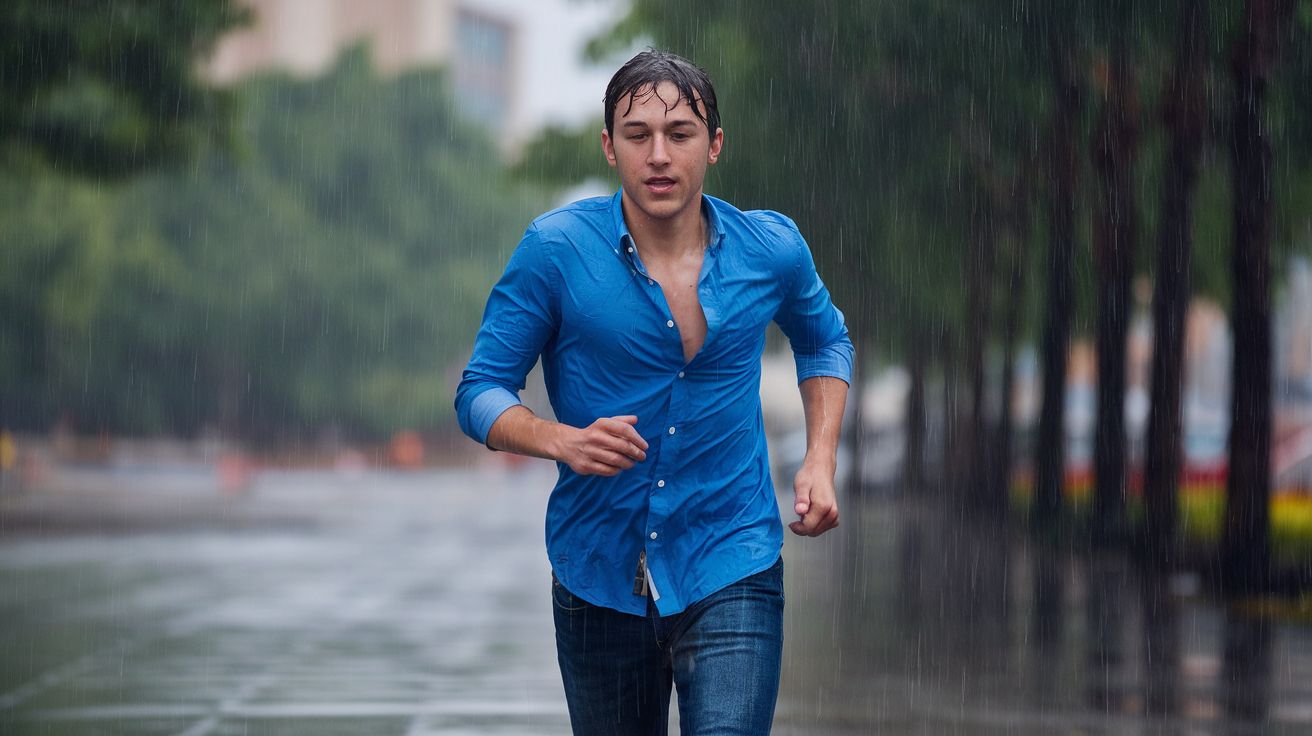 Para se molhar menos na chuva, é melhor correr ou andar?