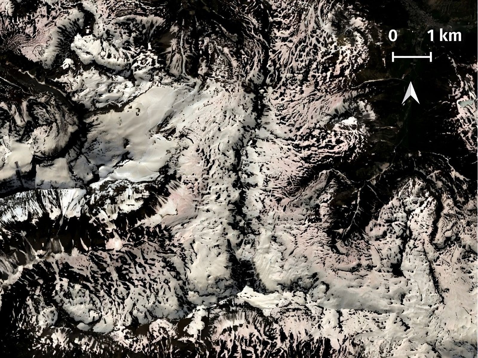 Blood of the glaciers seen from space