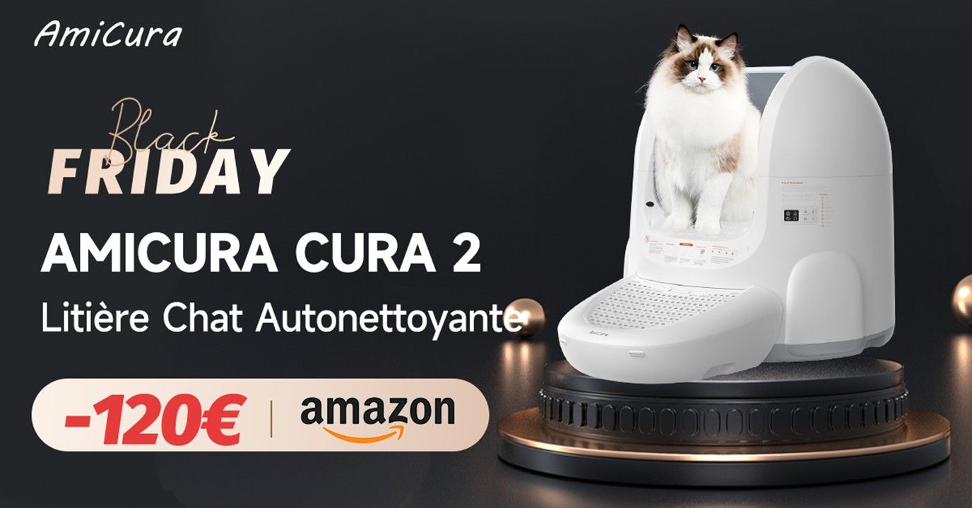 Le Black Friday des chats - La litière automatique Amicura Cura2 au prix le plus bas de l'année