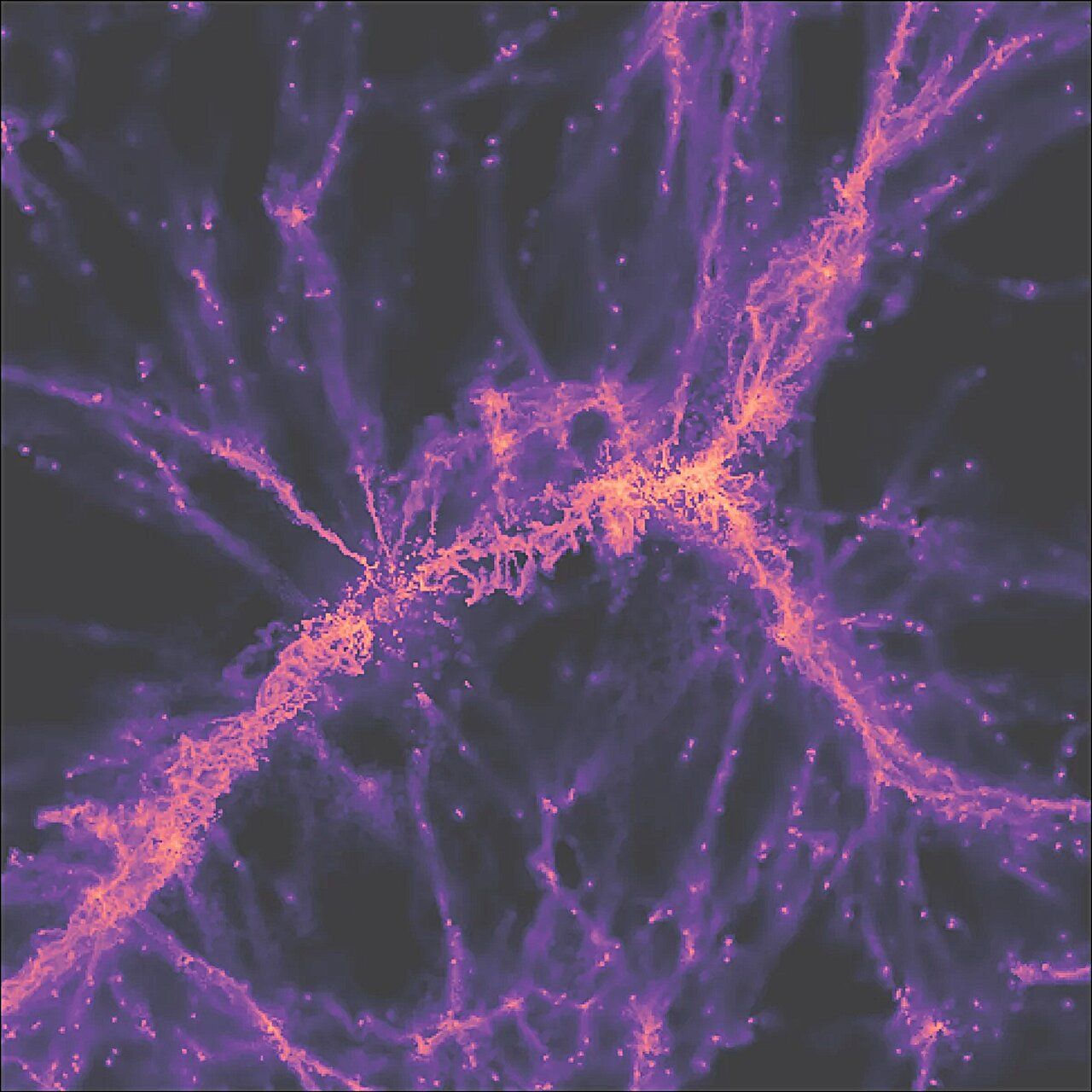 🔭 Un alignement de galaxies reliées entre elles par un filament cosmique