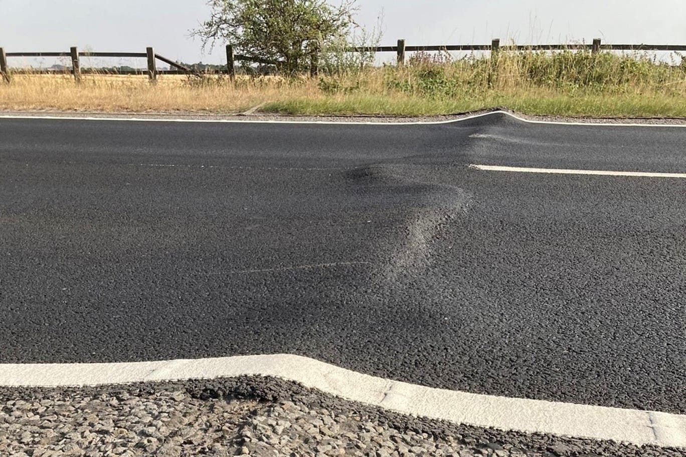 Heat can warp or break roads: a very real phenomenon