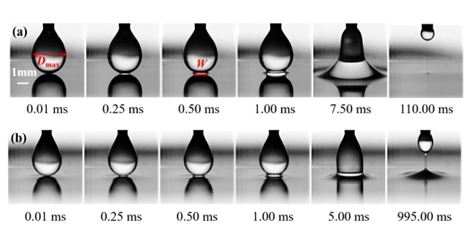 💧 Les premières microsecondes de la coalescence d'une goutte sur la surface d'un liquide