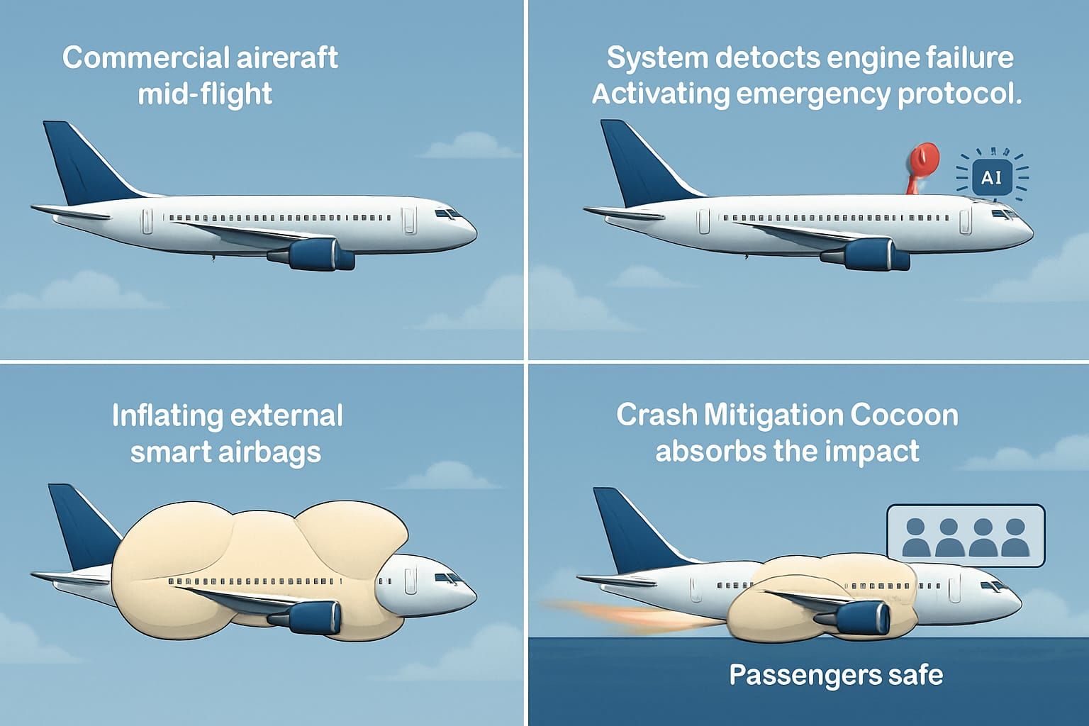✈️ Equiper les avions d'airbags externes géants : un projet sérieux ?