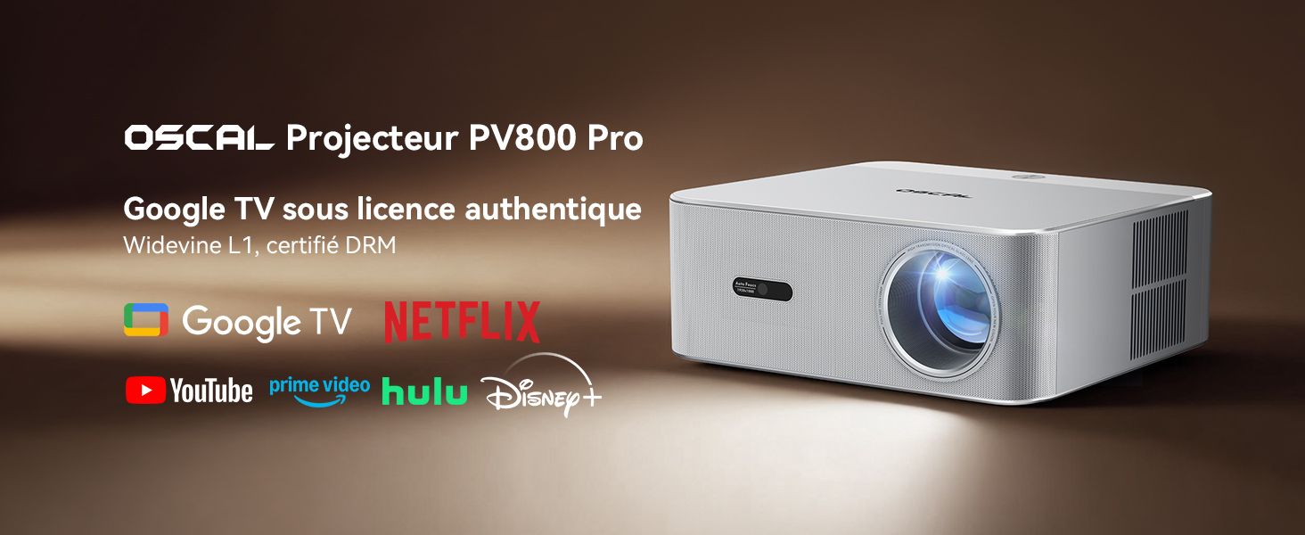 OSCAL PV800 Pro : un projecteur Google TV avec correction automatique en promo à 249 € !