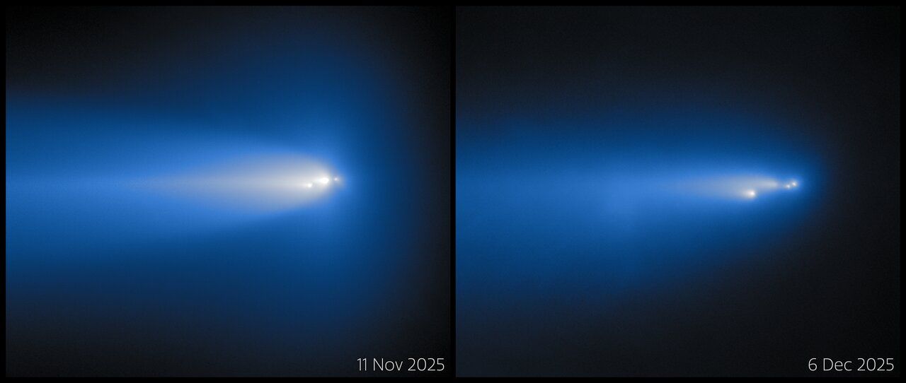 🔭 La comète C/2025 K1 (ATLAS) filmée en pleine désintégration