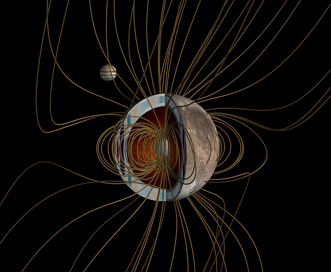 🌊 Currents of Ganymede's hidden ocean detectable?