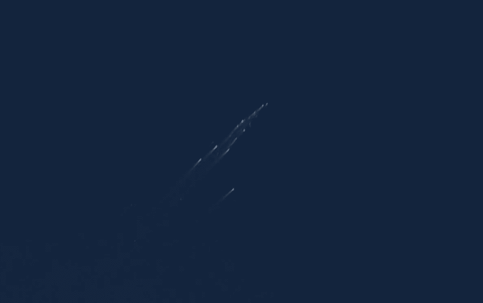 Fragments du satellite Tango observés pendant sa rentrée atmosphérique le 1er septembre 2026.