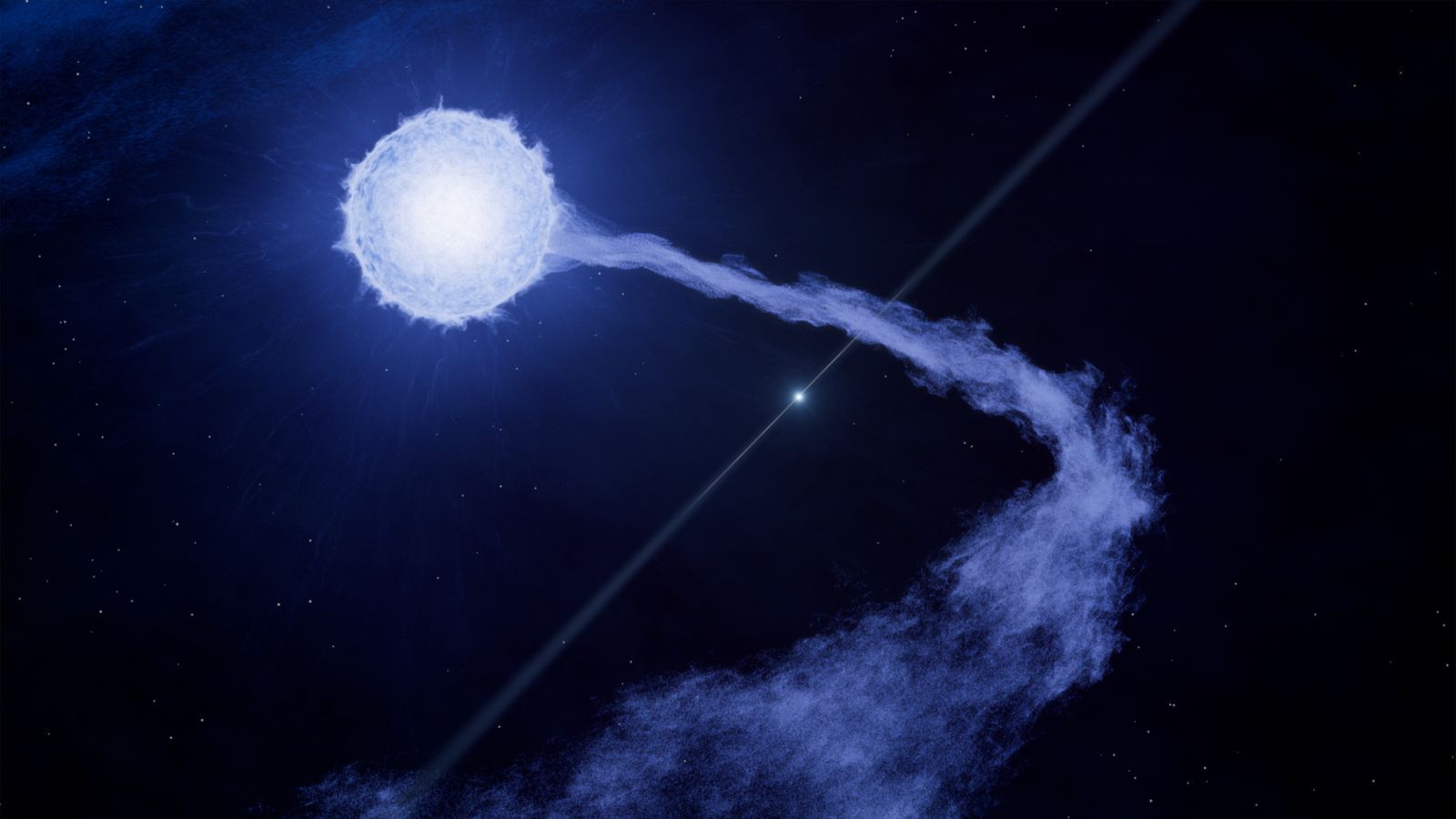  Cette étoile à neutrons aspire le vent d'une géante