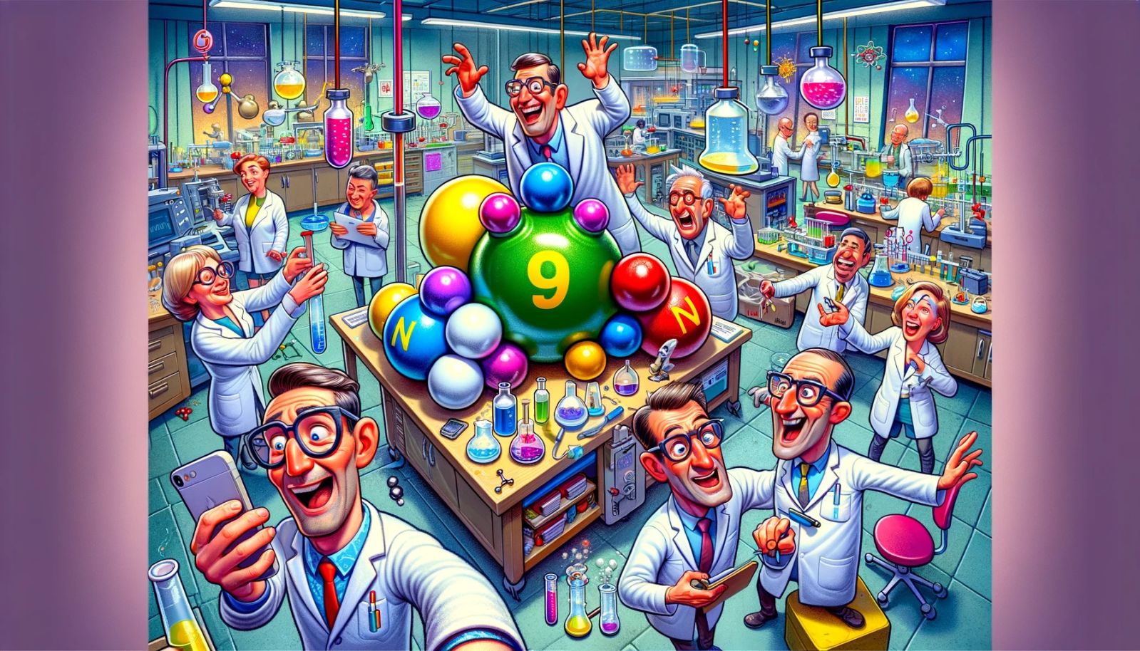 Observation de l'azote-9: un isotope ultra-rare