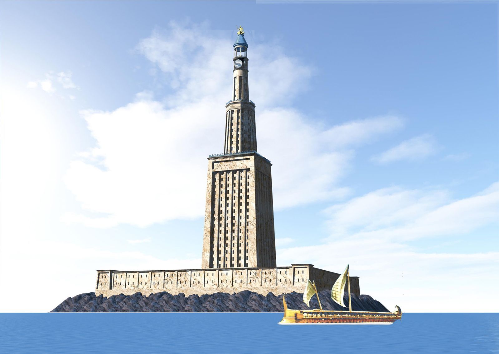 Représentation du phare d'Alexandrie