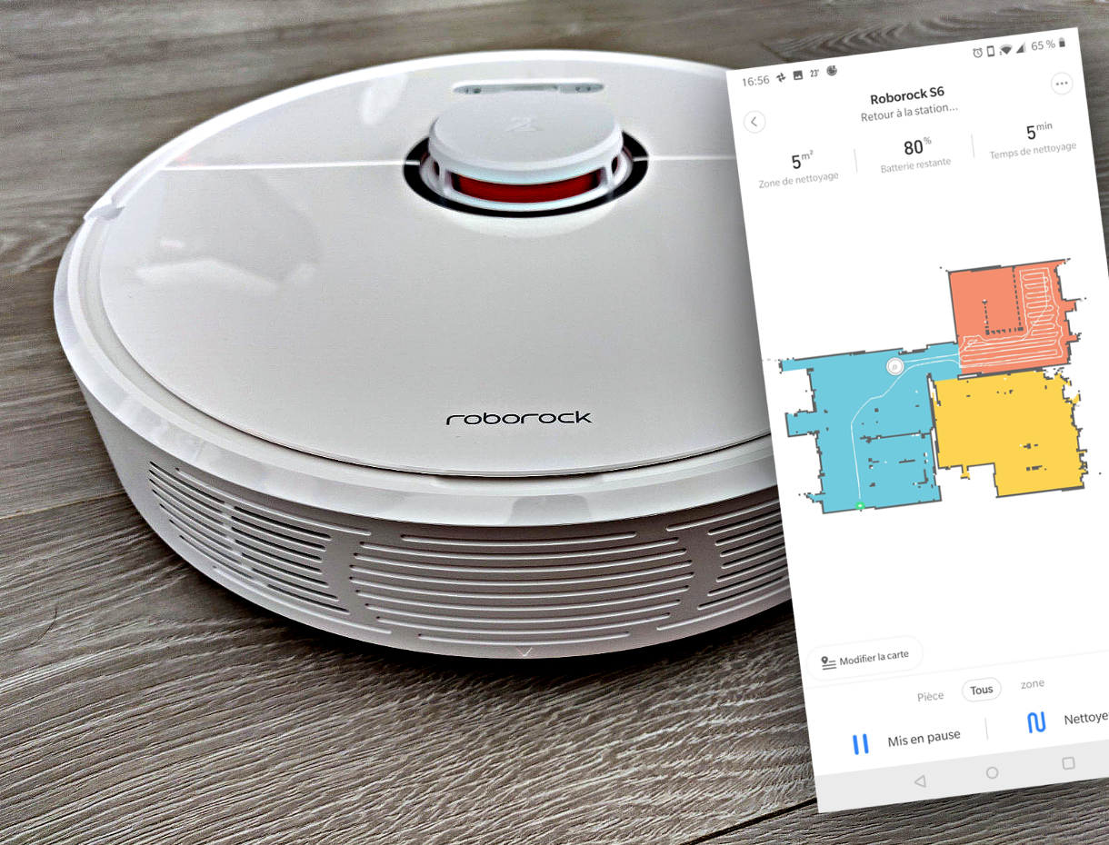 Roborock S6: un robot-aspirateur très optimisé