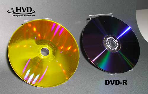 Premiers tests d'un disque holographique (HVD)
