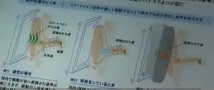 KDDI présente un téléphone qui émet du son sans haut parleur