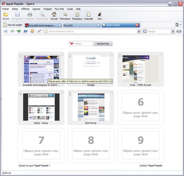 Opera Speed Dial : les sites favoris d’un simple coup d’oeil