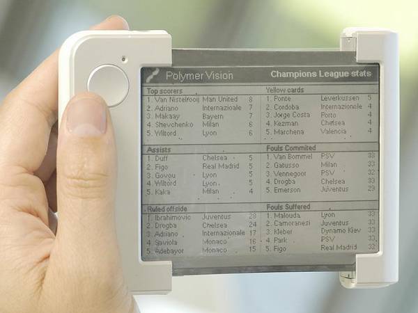 READIUS: premier prototype de lecteur enroulable de poche de Philips