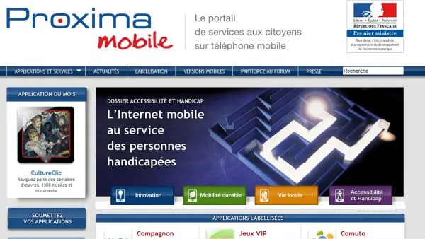 Proxima mobile liste les applications mobiles d'intérêt général