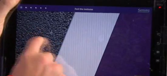 Un écran tactile donnant la sensation de toucher des textures