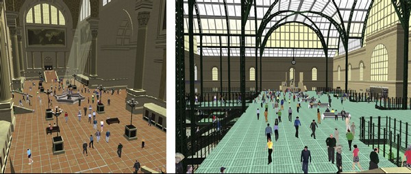 Une foule virtuelle à personnages autonomes