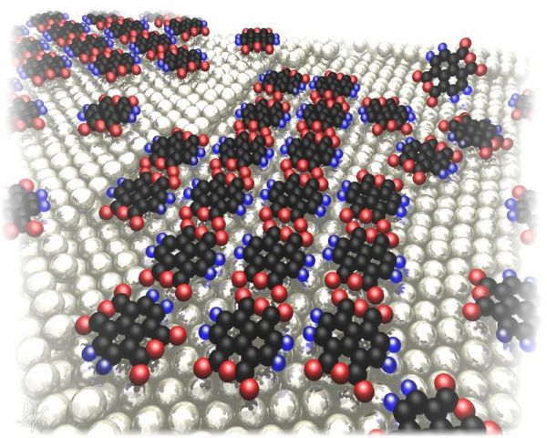 Des molécules qui passent de l'état solide à l'état liquide en refroidissant