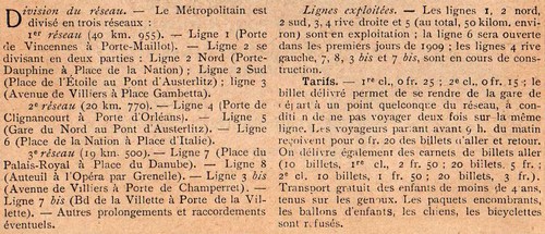 Rétro 1909: Le Métropolitain de Paris