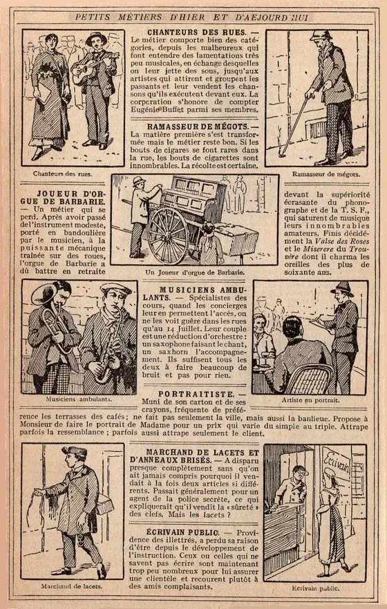 Rétro 1934 : Les petits métiers d’hier et d’aujourd’hui (4/4)