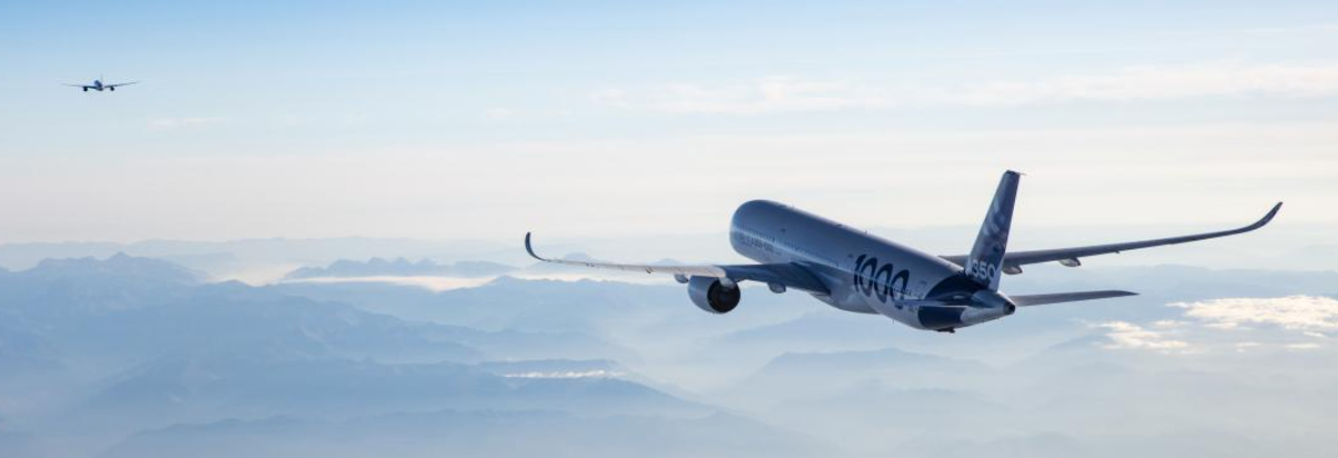 Un test de vol en formation de long-courriers A350 démontre une économie de 5% en carburant