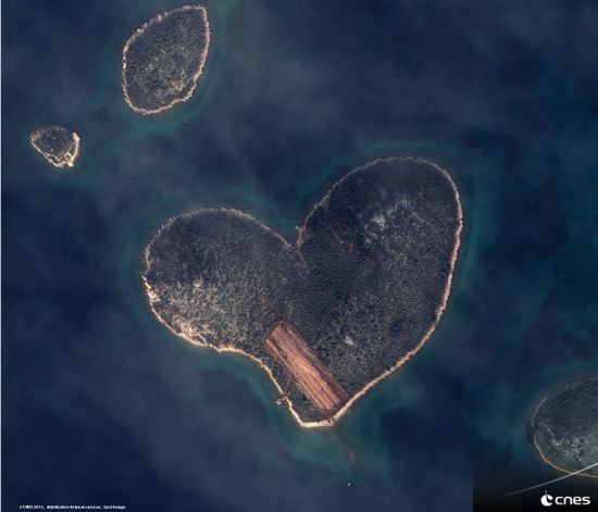 Une île en forme de coeur