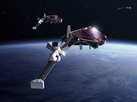 Les 3 satellites Swarm en orbite autour de la Terre !