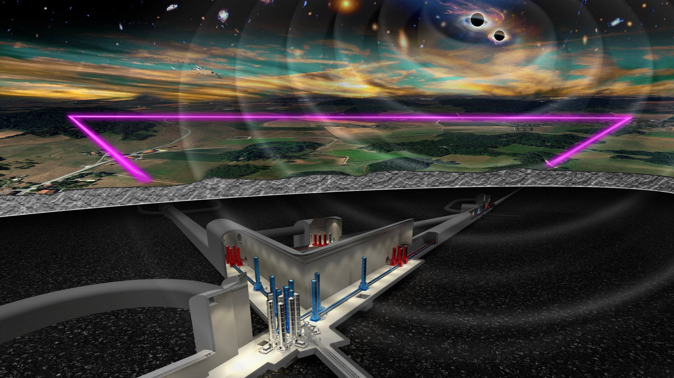 Einstein Telescope: avancée pour le futur gigantesque détecteur d'ondes gravitationnelles