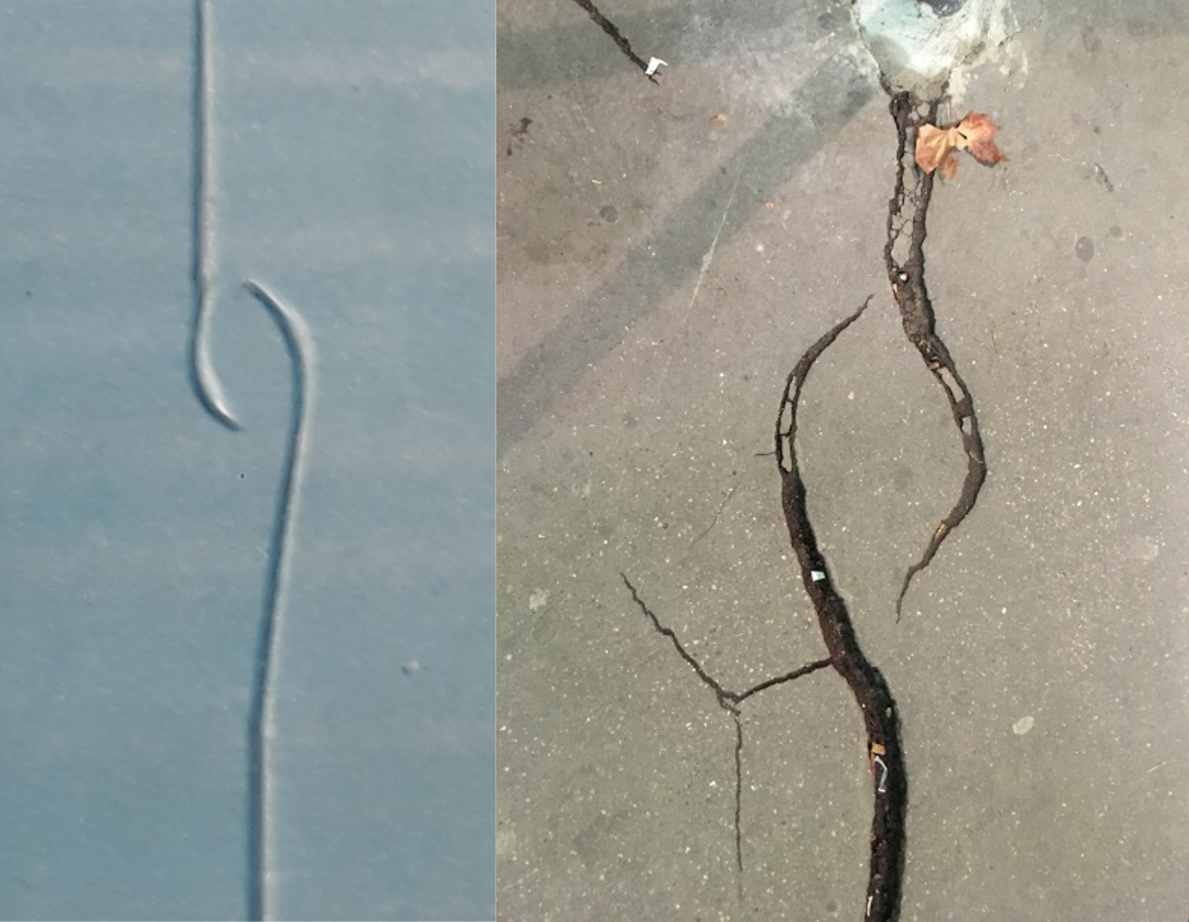 Pourquoi les fissures se connectent rarement par leur pointe