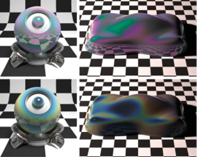Simuler les étonnants effets visuels des surfaces nanostructurées