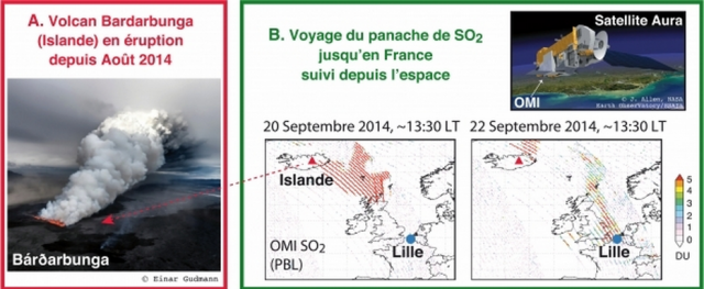 Le volcan islandais Bardarbunga pollue l’air du Nord - Pas de Calais